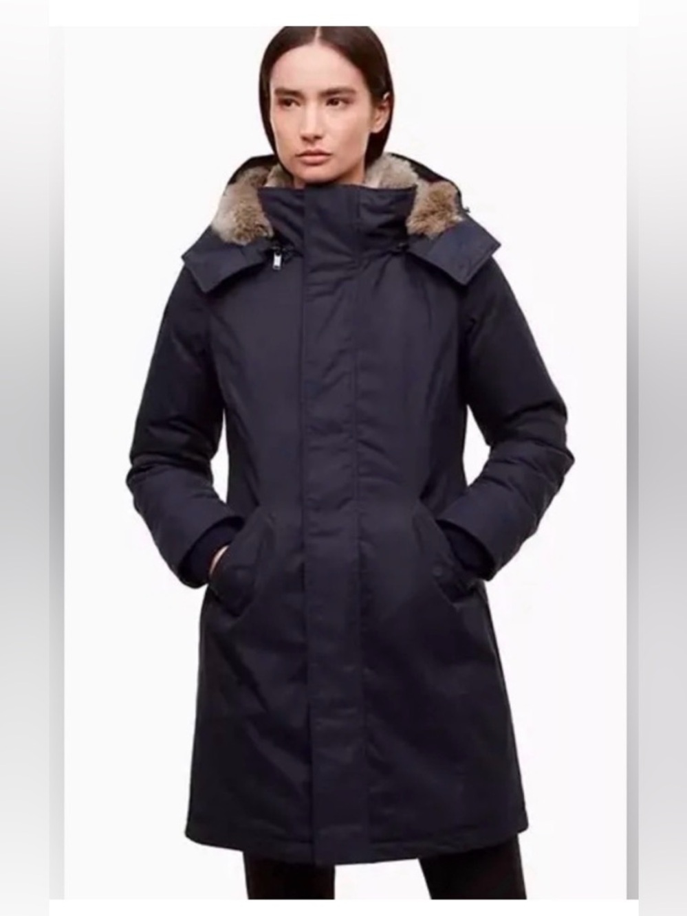 Aritzia Babaton Oskar Parka in Midnight Blue size Medium